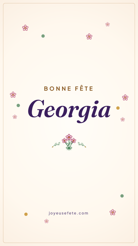 Image « Bonne fête Georgia » au format story