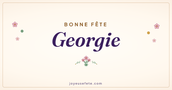 Image « Bonne fête Georgie » au format large
