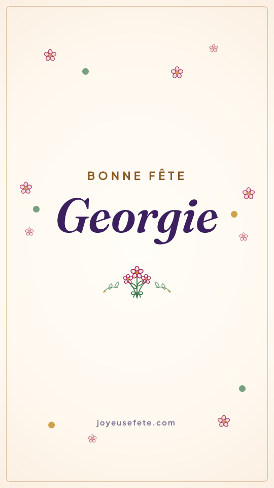 Image « Bonne fête Georgie » au format story