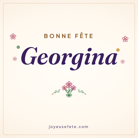 Image carrée « Bonne fête Georgina » pour WhatsApp