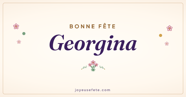 Image « Bonne fête Georgina » au format large