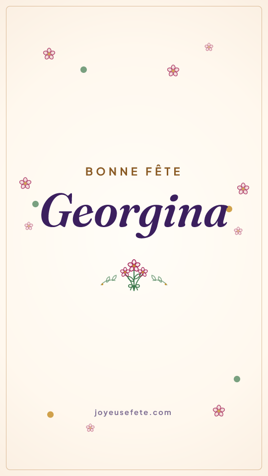 Image « Bonne fête Georgina » au format story