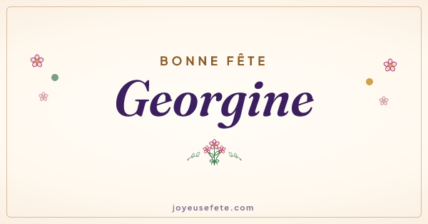 Image « Bonne fête Georgine » au format large
