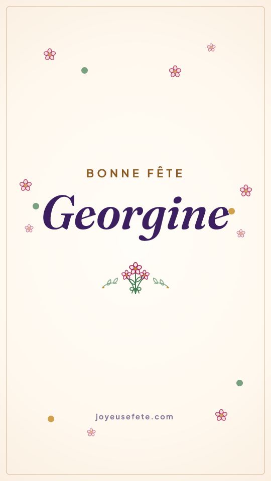 Image « Bonne fête Georgine » au format story