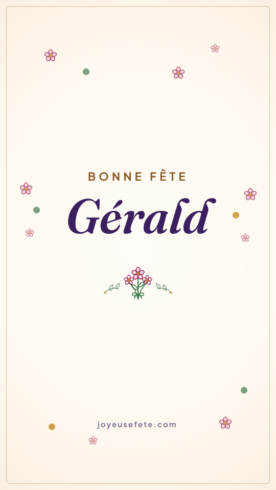Image « Bonne fête Gérald » au format story