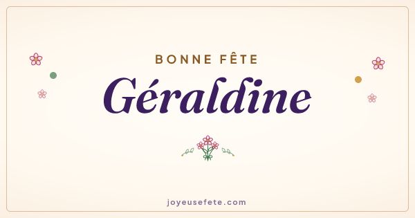 Image « Bonne fête Géraldine » au format large