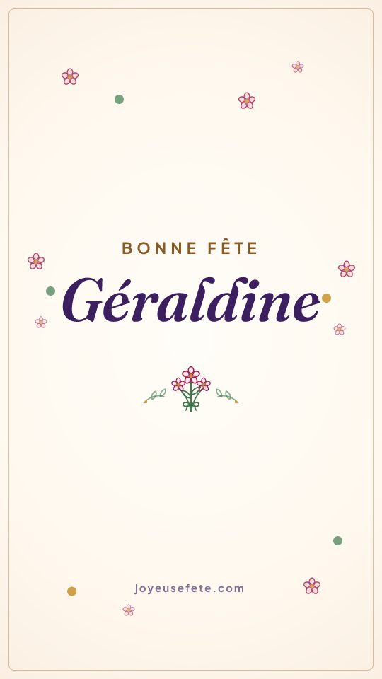 Image « Bonne fête Géraldine » au format story