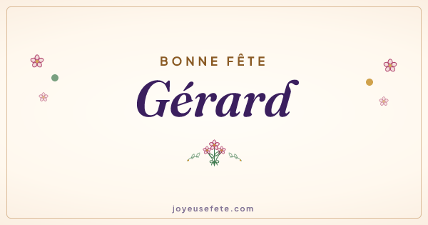 Image « Bonne fête Gérard » au format large