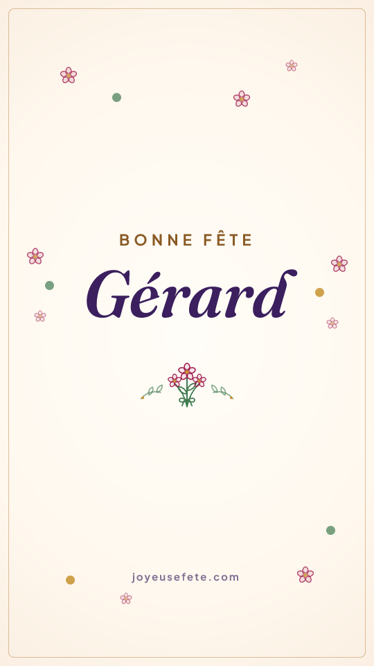Image « Bonne fête Gérard » au format story