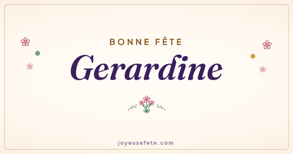 Image « Bonne fête Gerardine » au format large