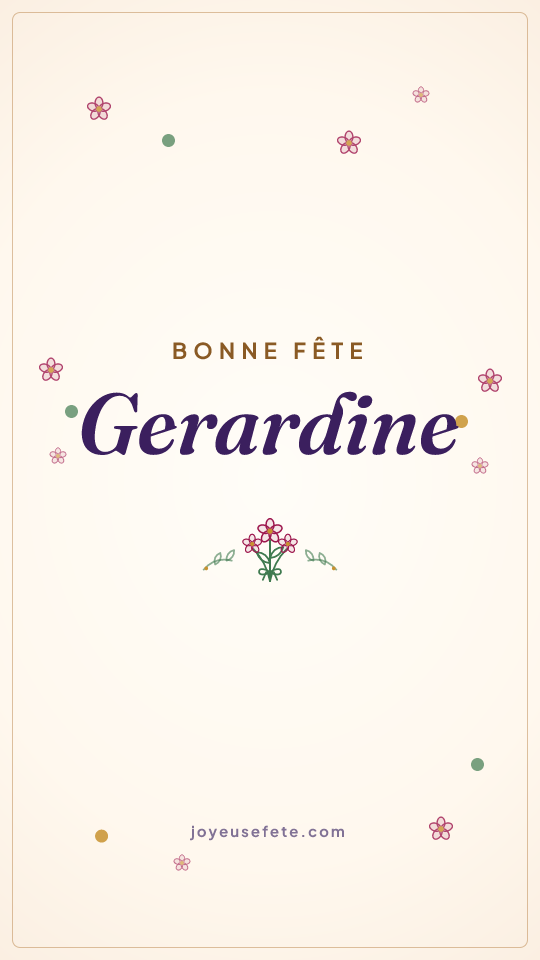 Image « Bonne fête Gerardine » au format story