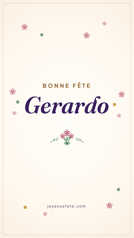 Image « Bonne fête Gerardo » au format story