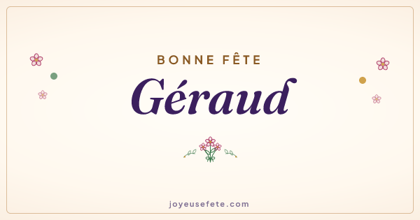 Image « Bonne fête Géraud » au format large
