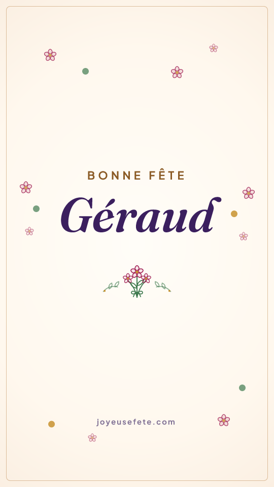 Image « Bonne fête Géraud » au format story