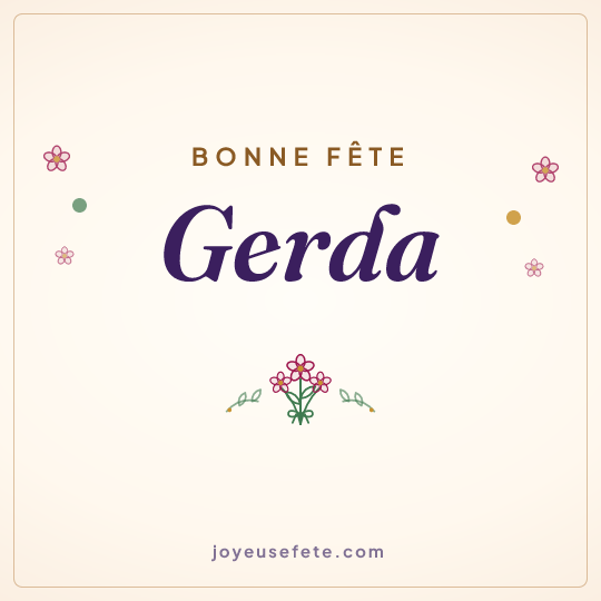 Image carrée « Bonne fête Gerda » pour WhatsApp