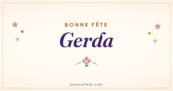 Image « Bonne fête Gerda » au format large