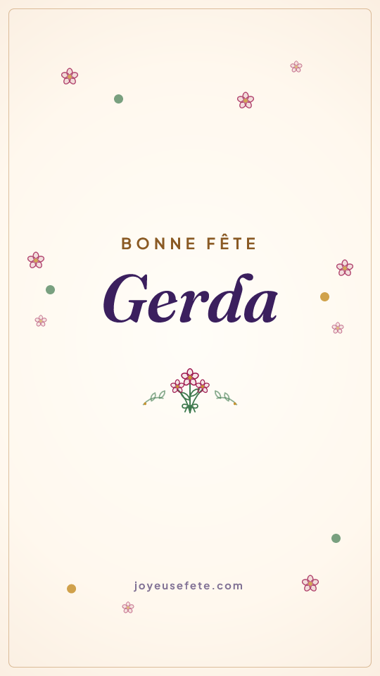 Image « Bonne fête Gerda » au format story