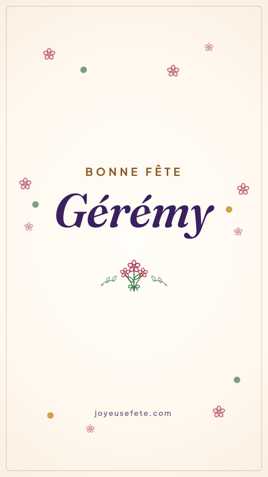 Image « Bonne fête Gérémy » au format story