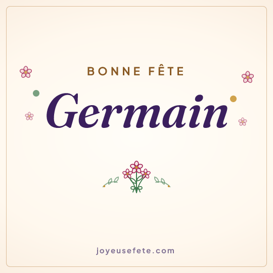 Image carrée « Bonne fête Germain » pour WhatsApp
