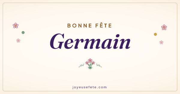 Image « Bonne fête Germain » au format large