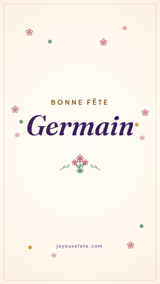 Image « Bonne fête Germain » au format story
