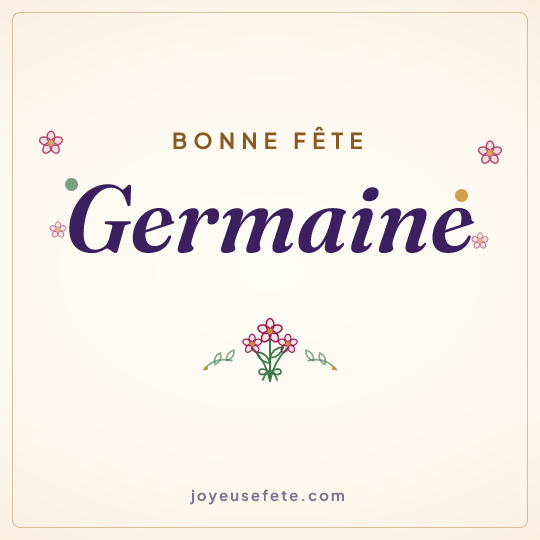 Image carrée « Bonne fête Germaine » pour WhatsApp