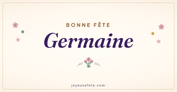 Image « Bonne fête Germaine » au format large