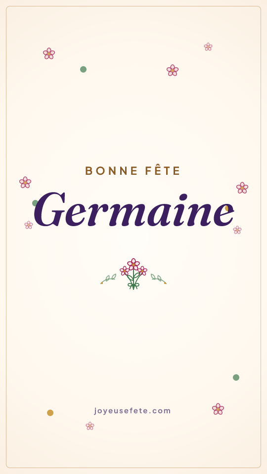 Image « Bonne fête Germaine » au format story