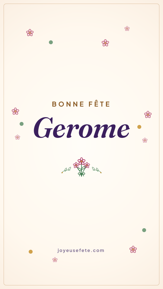 Image « Bonne fête Gerome » au format story