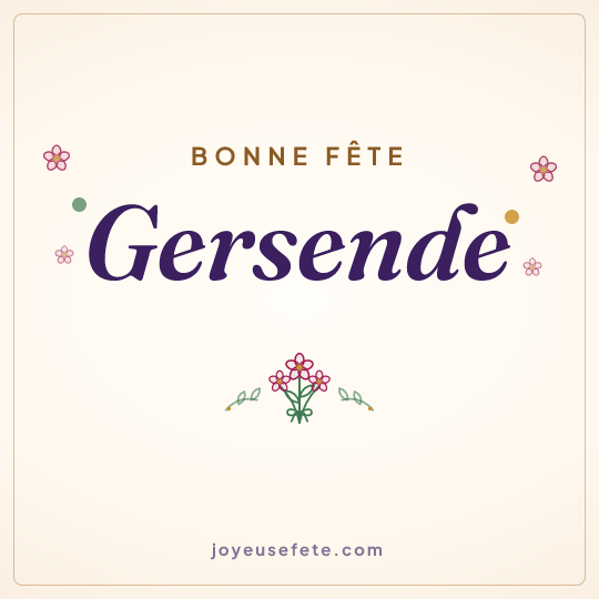 Image carrée « Bonne fête Gersende » pour WhatsApp