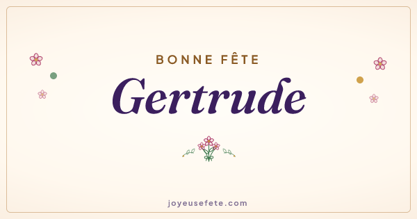 Image « Bonne fête Gertrude » au format large