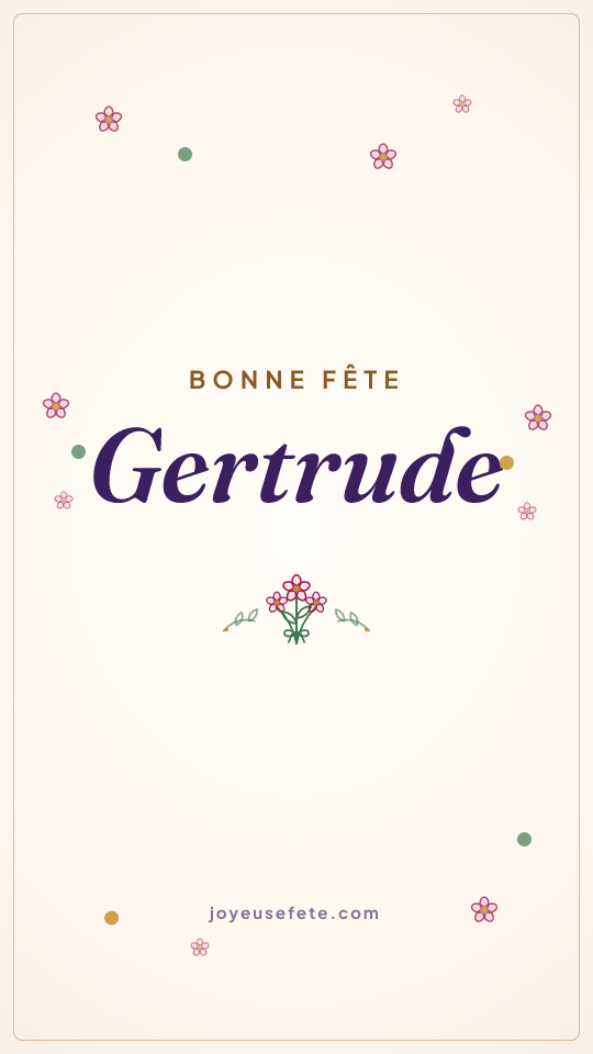 Image « Bonne fête Gertrude » au format story