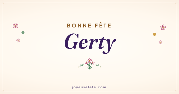 Image « Bonne fête Gerty » au format large