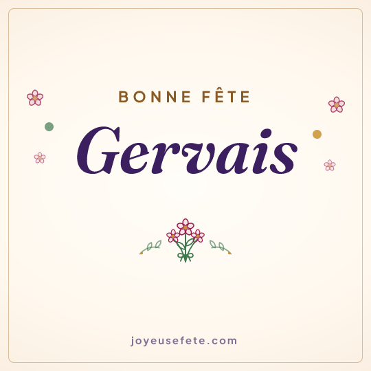 Image carrée « Bonne fête Gervais » pour WhatsApp