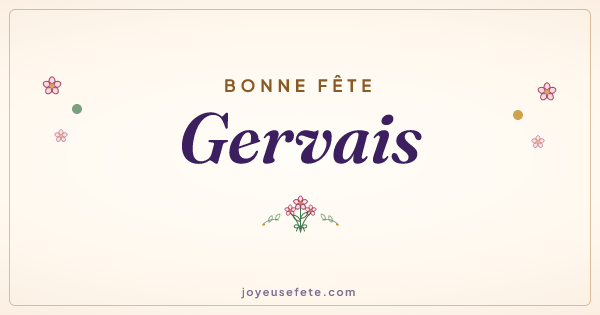 Image « Bonne fête Gervais » au format large