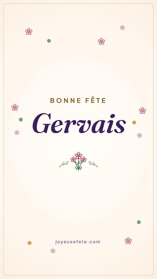 Image « Bonne fête Gervais » au format story