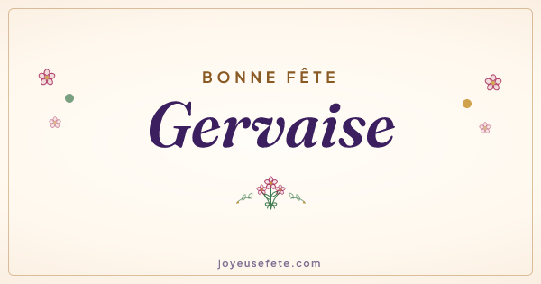 Image « Bonne fête Gervaise » au format large