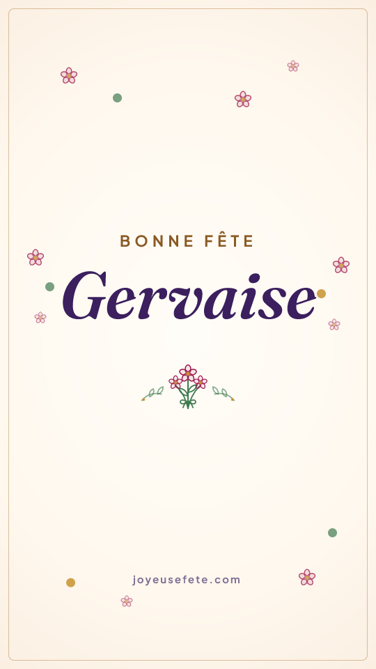 Image « Bonne fête Gervaise » au format story