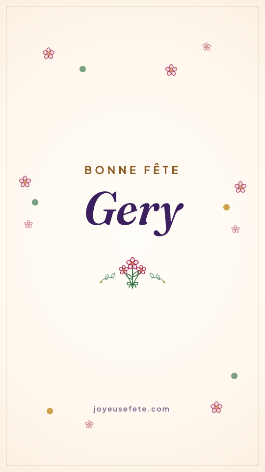 Image « Bonne fête Gery » au format story
