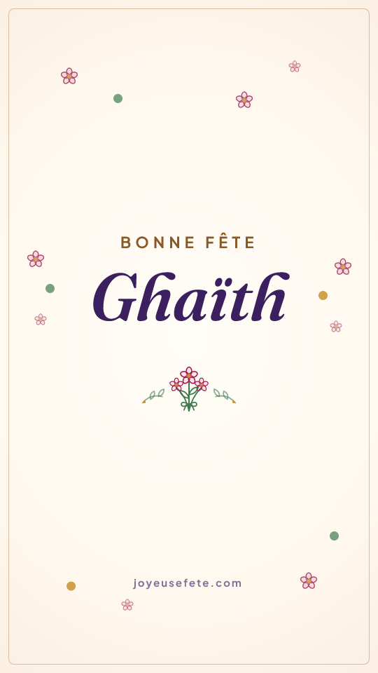 Image « Bonne fête Ghaïth » au format story