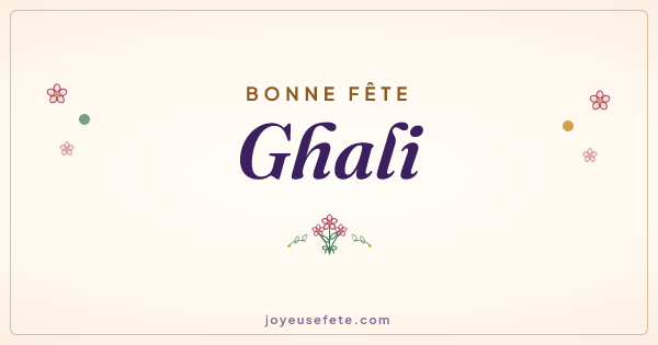 Image « Bonne fête Ghali » au format large