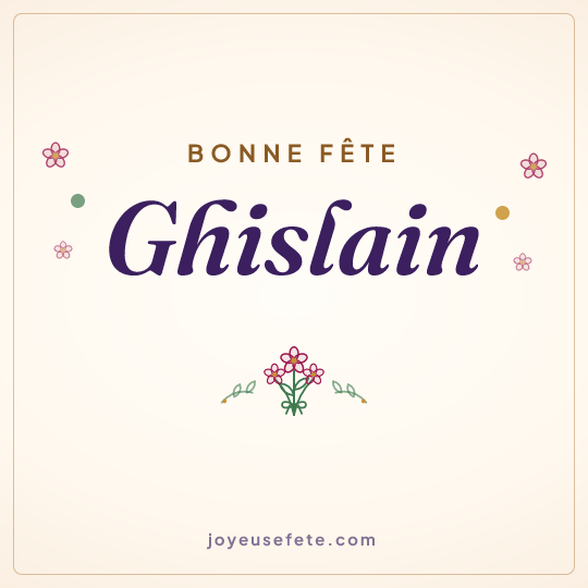 Image carrée « Bonne fête Ghislain » pour WhatsApp
