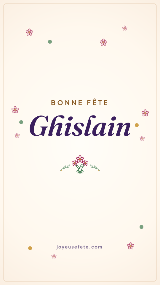 Image « Bonne fête Ghislain » au format story