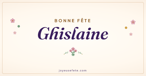 Image « Bonne fête Ghislaine » au format large