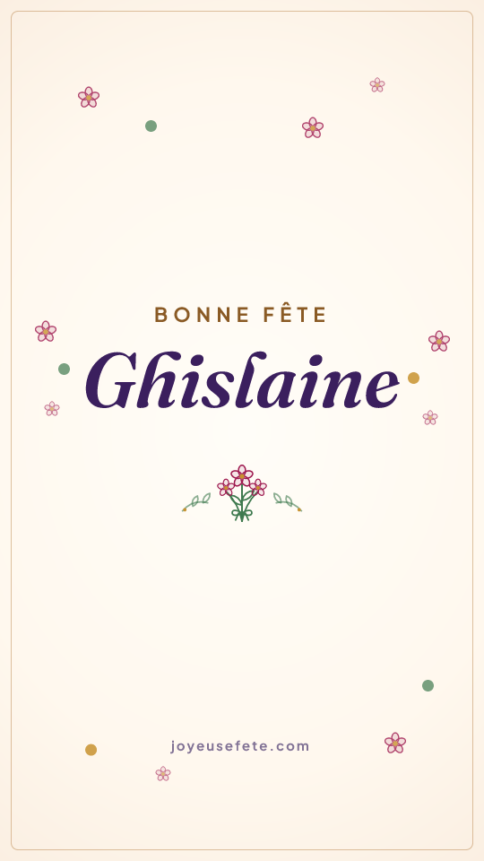 Image « Bonne fête Ghislaine » au format story