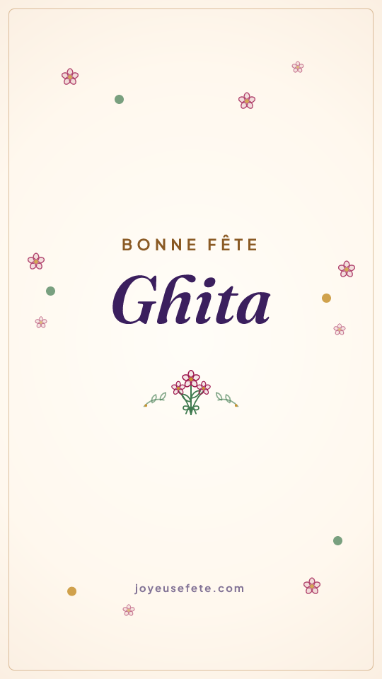 Image « Bonne fête Ghita » au format story