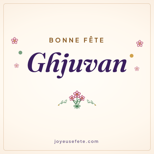 Image carrée « Bonne fête Ghjuvan » pour WhatsApp
