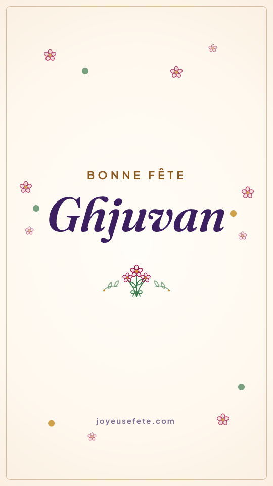 Image « Bonne fête Ghjuvan » au format story