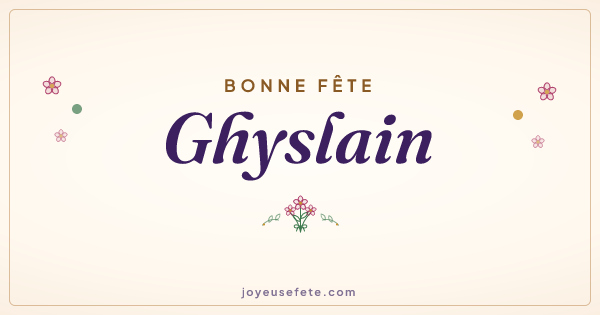 Image « Bonne fête Ghyslain » au format large