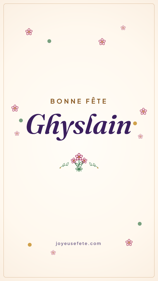 Image « Bonne fête Ghyslain » au format story